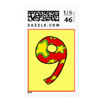 Number 9 postage stamp