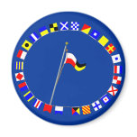 Number 9  Signal Flag Hoist magnets