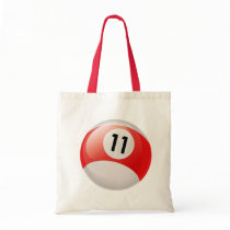 NUMBER ELEVEN BILLIARDS BALL bags by dgpaulart NUMBER ELEVEN BILLIARDS BALL bags