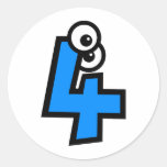 Number Four Stickers