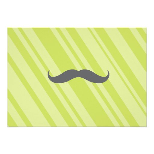 Number Fun MUSTACHE FIRST BIRTHDAY invitation