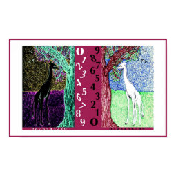 NUMBER GIRIAFFE /ITEM# 143/POS print