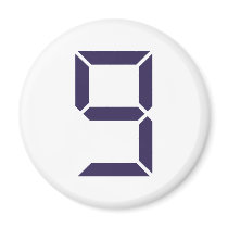 Number - Nine - 9 magnets