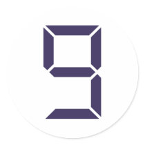 Number - Nine - 9 stickers