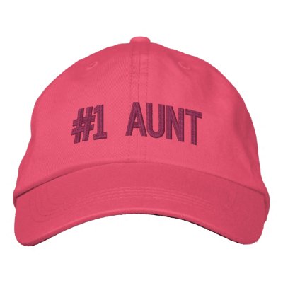 Number One Aunt Embroidered Baseball Caps by teesforyourfamily