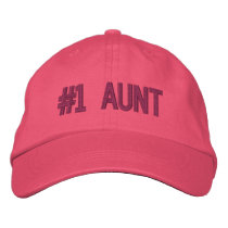 Number One Aunt embroidered hats by teesforyourfamily Number One Aunt embroidered hats