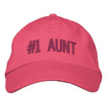 Number One Aunt Embroidered Baseball Caps