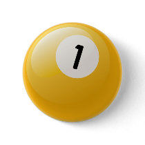 NUMBER ONE BILLIARDS BALL buttons by dgpaulart NUMBER ONE BILLIARDS BALL buttons