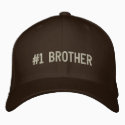 Number One Brother Embroidered Hats