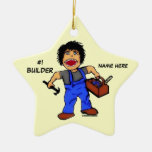 Number One Builder Christmas Tree Ornament