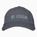 Number One Cousin Embroidered Hats