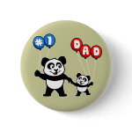This adorable t-shirt design has a cute panda adult holding hands with a baby panda. Both are holding balloons which read #1 DAD. This little panda family is too cute! A great gift for dad!