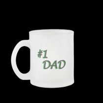 Number One Dad - green mugs