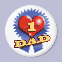 Number One Dad magnets
