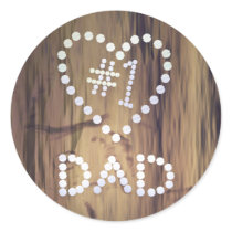 Number One Dad on Wood stickers