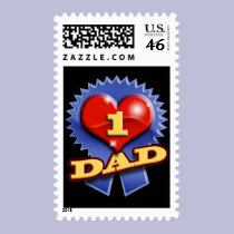 Number One Dad stamps