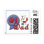 Number One Dad Postage Stamps