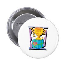 Number One Dad Trophy Pinback Buttons