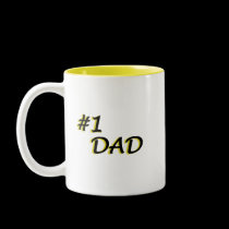 Number One Dad - Yellow mugs