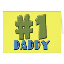 Number One Daddy Products Card