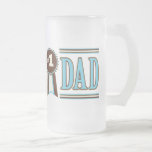 Number One Dad's Father's Day Glass Beer Mug