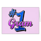 Number One Gram Greeting Card