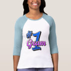 Number One Gram Ladies 3/4 Sleeve Fitted Raglan