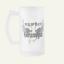 Number One Grandpa Glass Mug mugs