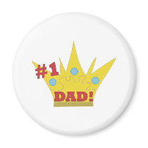 Number One King Dad magnets
