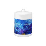 Number one Mom blue floral teapot