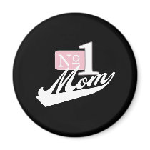 Number One Mom (White) magnets