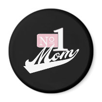 Number One Mom (White) magnets