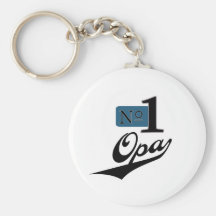 Number One Opa Keychain