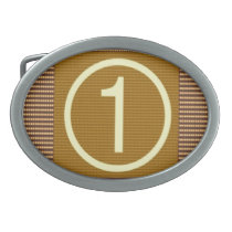 Number One Oval Belt Buckles