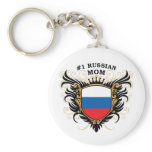 Number One Russian Mom Keychain