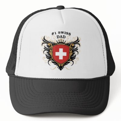 Number One Swiss Dad Trucker Hats