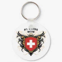 Number One Swiss Mom keychains by PrideGiftShop Number One Swiss Mom keychains