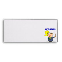 number one teacher cartoon graphic envelopes