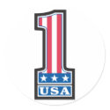 Number One USA stickers by usatshirts Number One USA stickers
