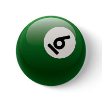 NUMBER SIX BILLIARDS BALL buttons by dgpaulart NUMBER SIX BILLIARDS BALL buttons