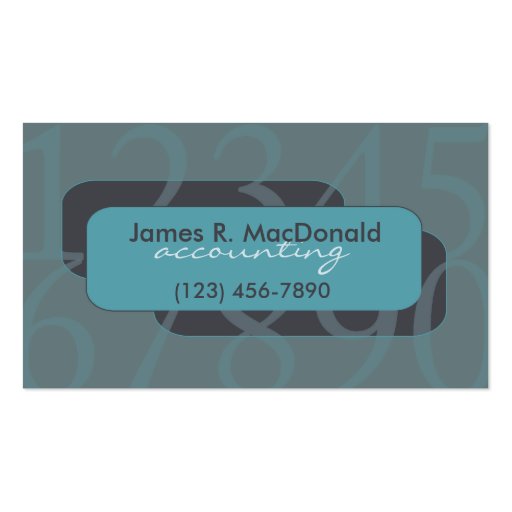 Number Themed Business Card