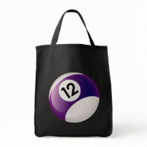NUMBER TWELVE BILLIARDS BALL CANVAS BAGS