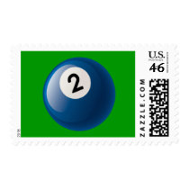 NUMBER TWO BILLIARDS BALL POSTAGE