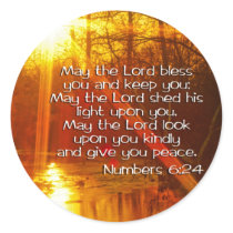 NUMBERS 6:24 BIBLE VERSE - MAY THE LORD BLESS YOU STICKERS