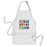 Numbers and Arithmetic operators in plastic aprons