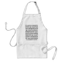 numbers B/W Aprons