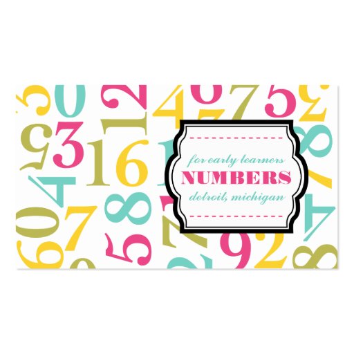 Numbers Business Cards