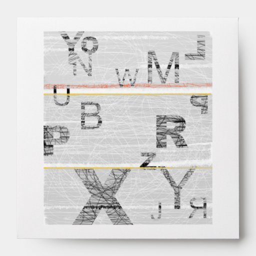 Numbers Grey Envelope