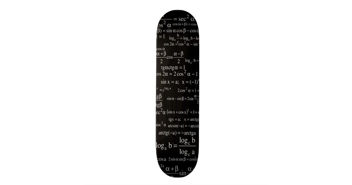Numbers Mathematical Skateboard Deck Zazzle