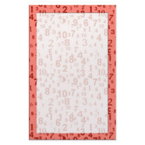 numbers stationery